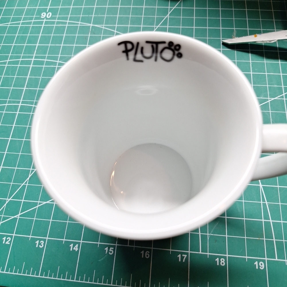 Pluto Disney Sketch White Ceramic Mug